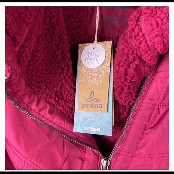 PrAna NEW Diva Jacket Red Water Resistant Size Sm - Picture 5 of 9